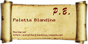 Paletta Blandina névjegykártya